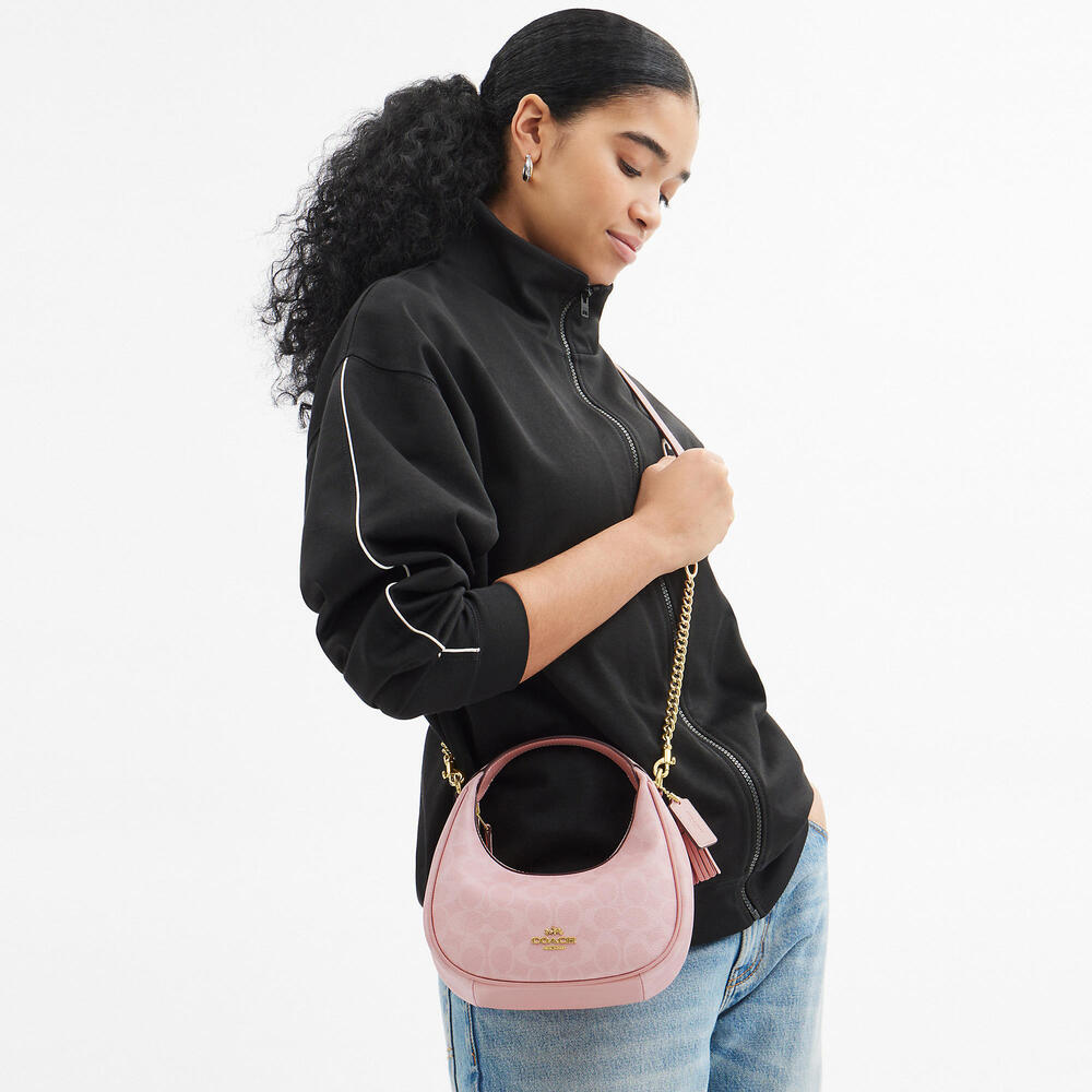 Carmen Mini Crossbody Bag In Signature Canvas Powder Pink Limited Edition